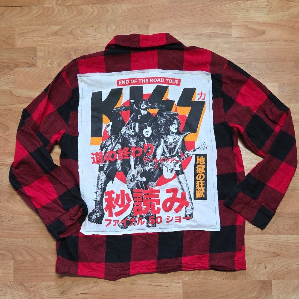 Kiss Upcycled Flannel Shirt